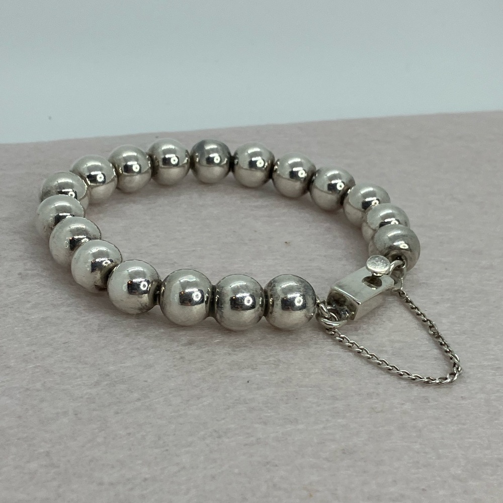 Silpada 925 Sterling Silver Large Ball Bead Bracelet w Box Clasp | Retired B0471 - Picture 2 of 8